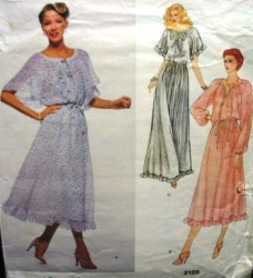 2125 NIPON LONG PULLOVER FLARE RUFFLE DRESS,BELT PATTERN 14